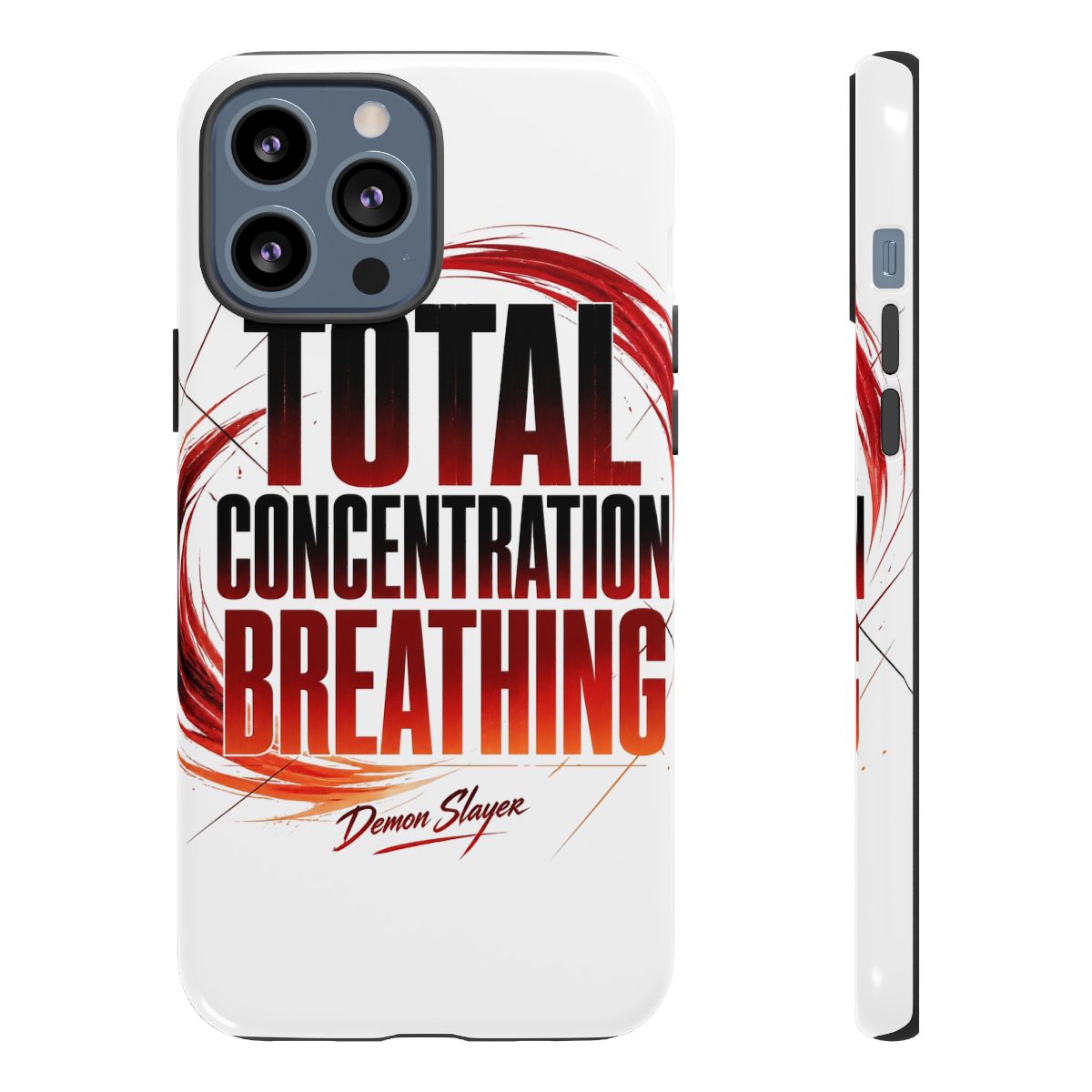Demon Slayer "Total Concentration Breathing" Phone Case - alternate angle 3, merchandise