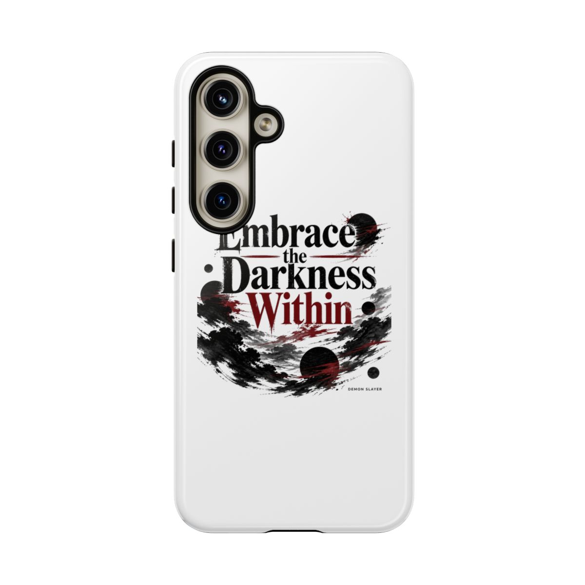Demon Slayer "Embrace the Darkness Within" Phone Case - alternate angle 3, merchandise