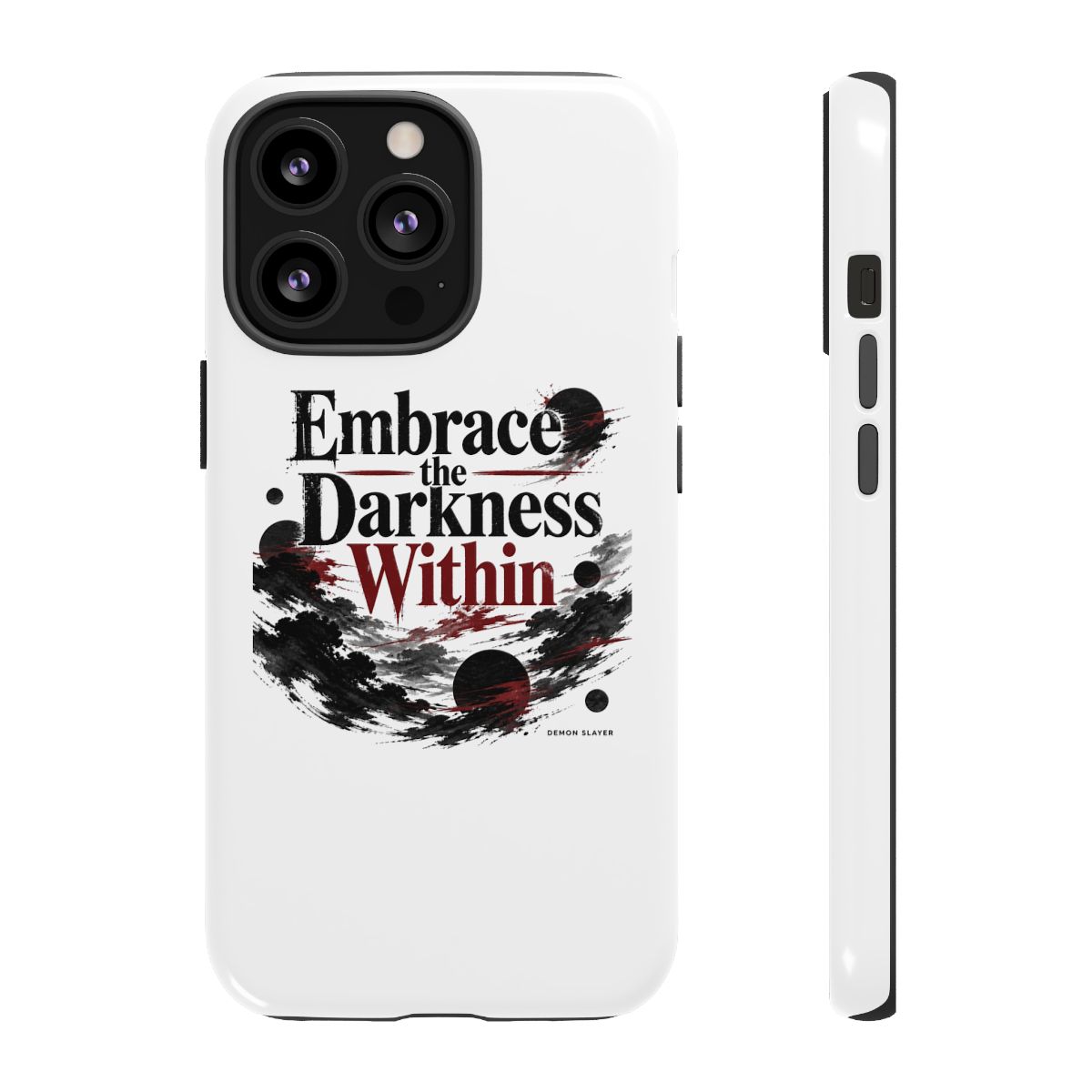 Demon Slayer "Embrace the Darkness Within" Phone Case - alternate angle 1, merchandise