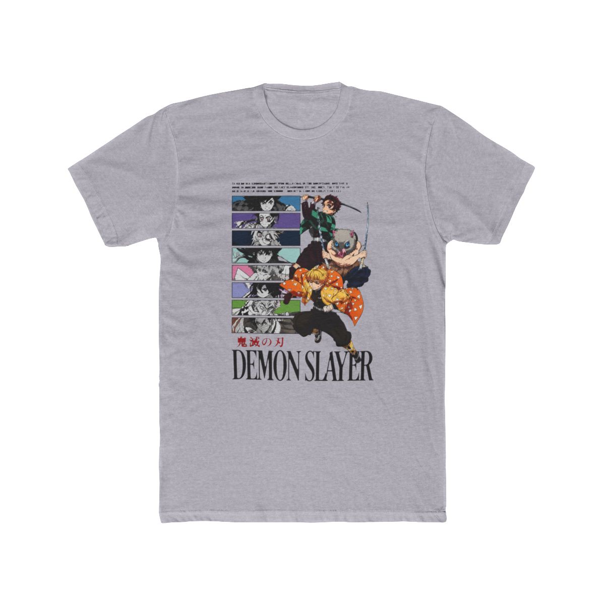 Demon Slayer: Kimetsu No Yaiba Character Panels T Shirt - alternate angle 4, merchandise