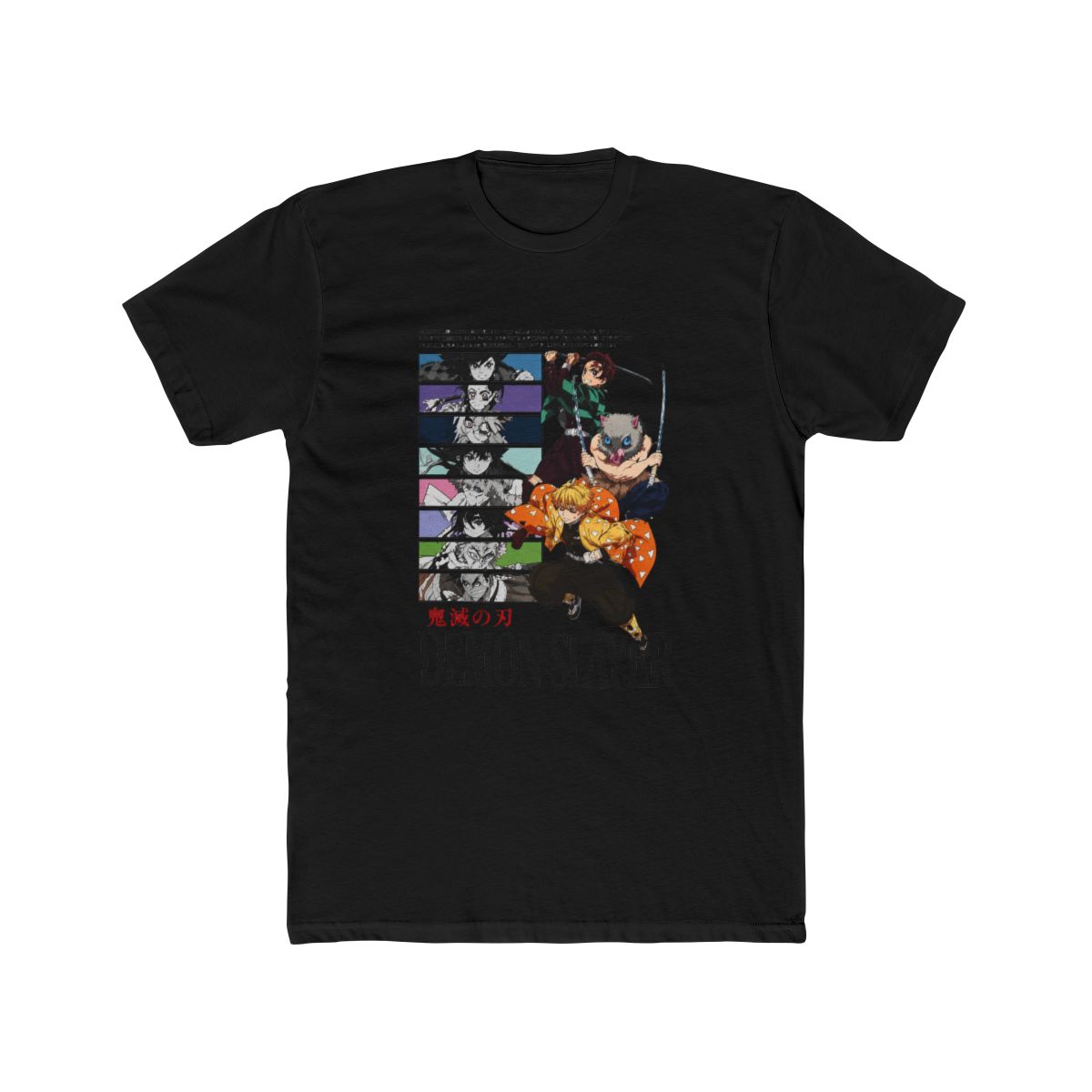 Demon Slayer: Kimetsu No Yaiba Character Panels T Shirt - alternate angle 3, merchandise