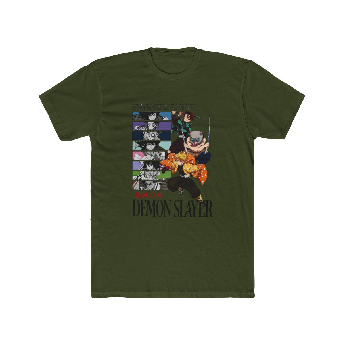 Demon Slayer: Kimetsu No Yaiba Character Panels T Shirt - alternate angle 5, merchandise