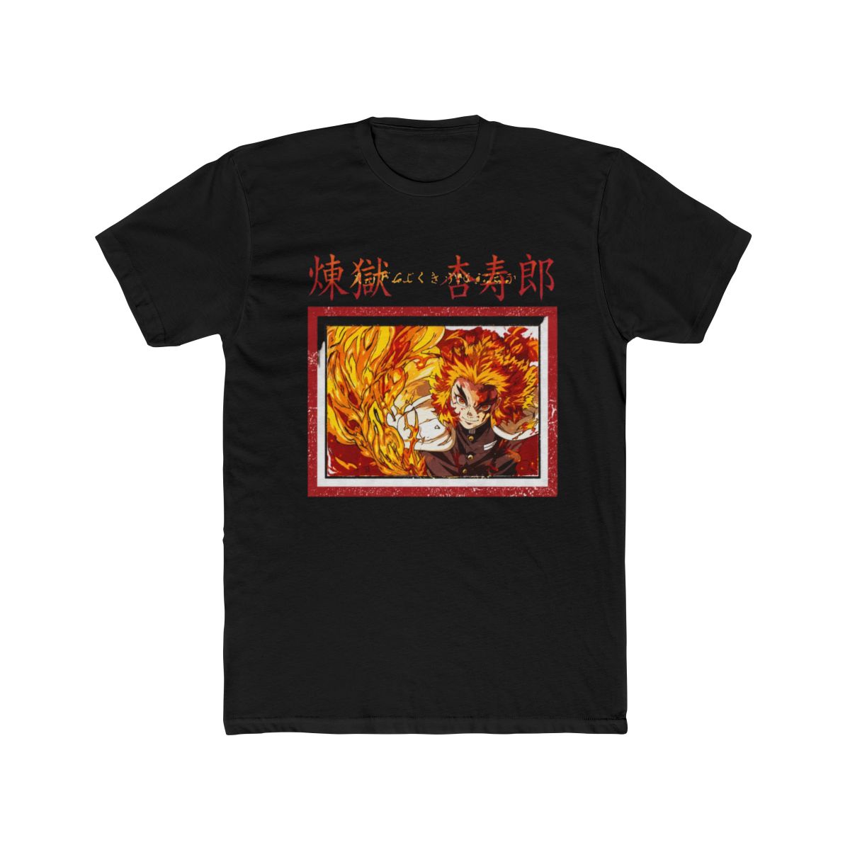 Demon Slayer: Kimetsu No Yaiba Rengoku Flames Tie-Dye T Shirt - alternate angle 2, merchandise