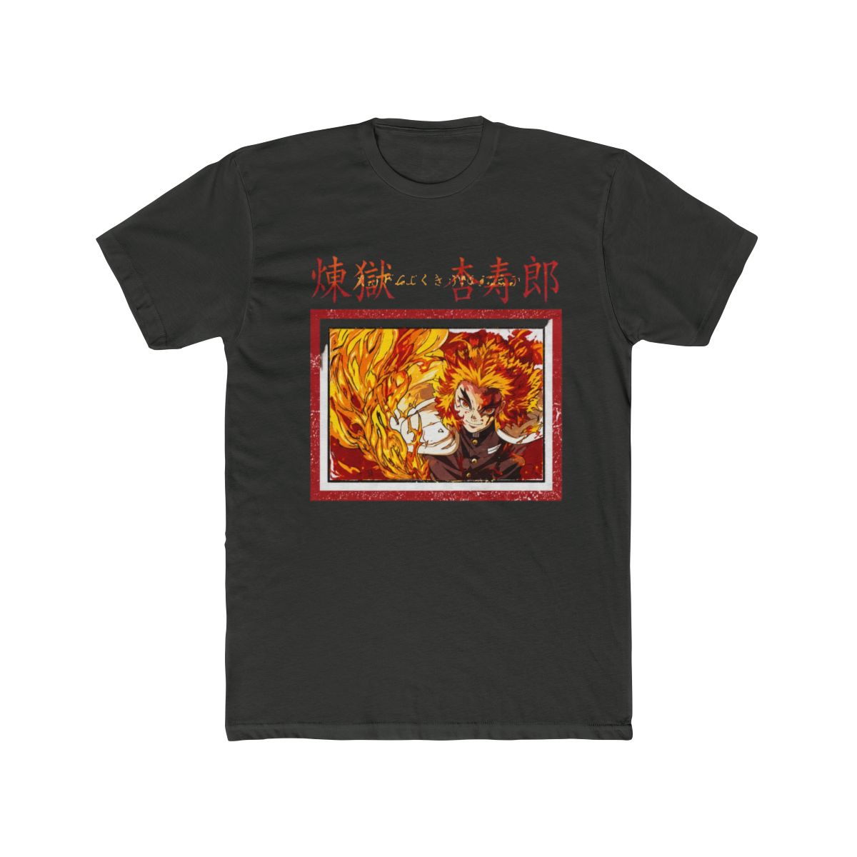 Demon Slayer: Kimetsu No Yaiba Rengoku Flames Tie-Dye T Shirt - alternate angle 4, merchandise