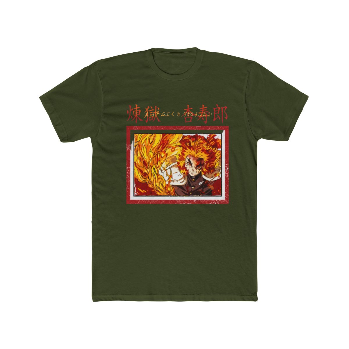 Demon Slayer: Kimetsu No Yaiba Rengoku Flames Tie-Dye T Shirt - alternate angle 3, merchandise