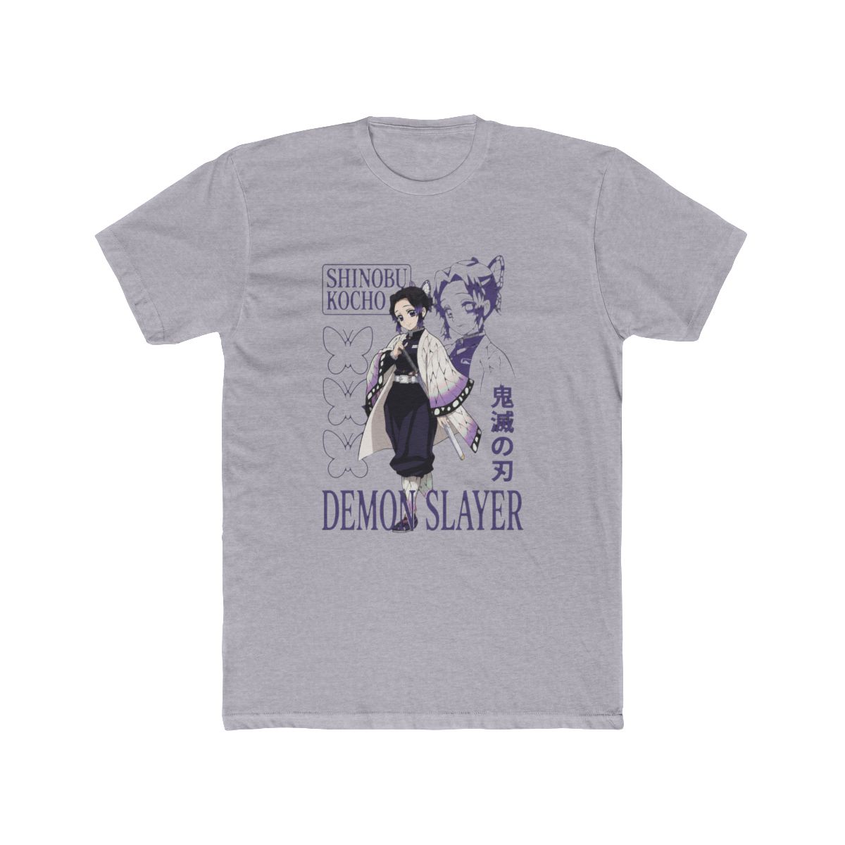 Demon Slayer: Kimetsu No Yaiba Shinobu Kocho Butterflies T Shirt - alternate angle 3, merchandise