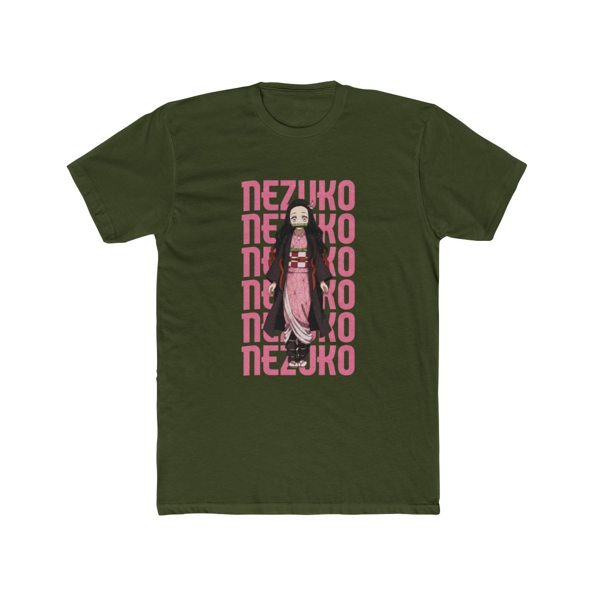 Demon Slayer: Kimetsu No Yaiba Nezuko Name & Portrait T Shirt - alternate angle 3, merchandise