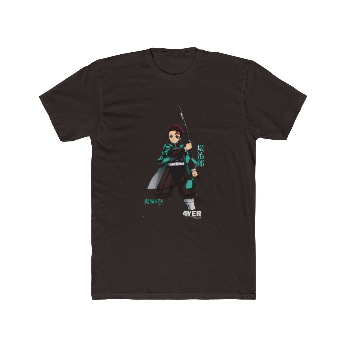 Demon Slayer: Kimetsu No Yaiba Tanjiro Magazine Dark Wash T Shirt - alternate angle 2, merchandise