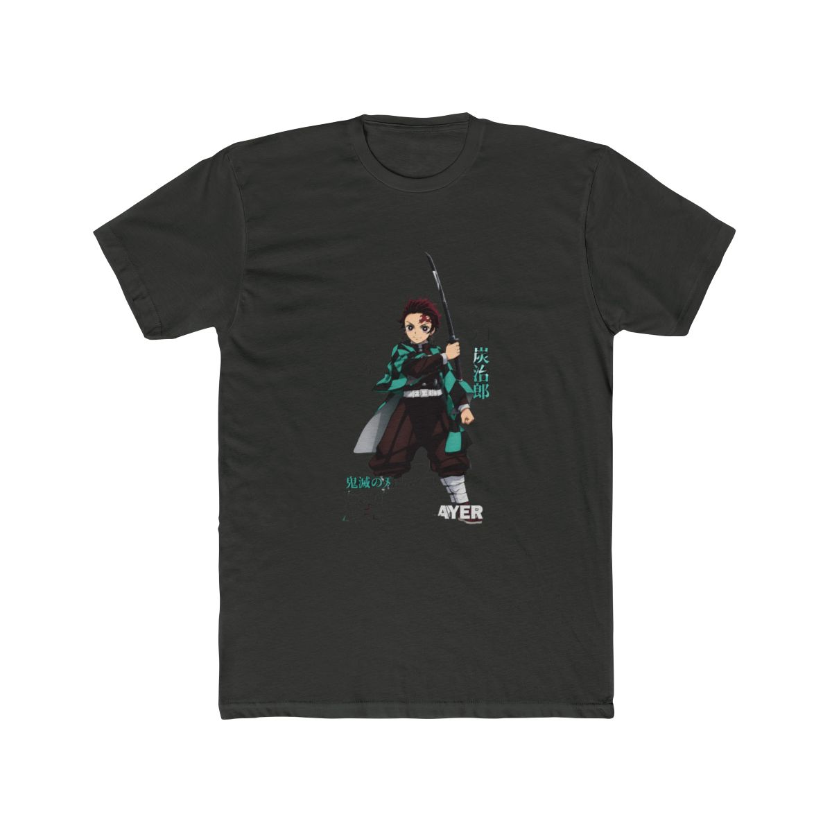 Demon Slayer: Kimetsu No Yaiba Tanjiro Magazine Dark Wash T Shirt - alternate angle 4, merchandise