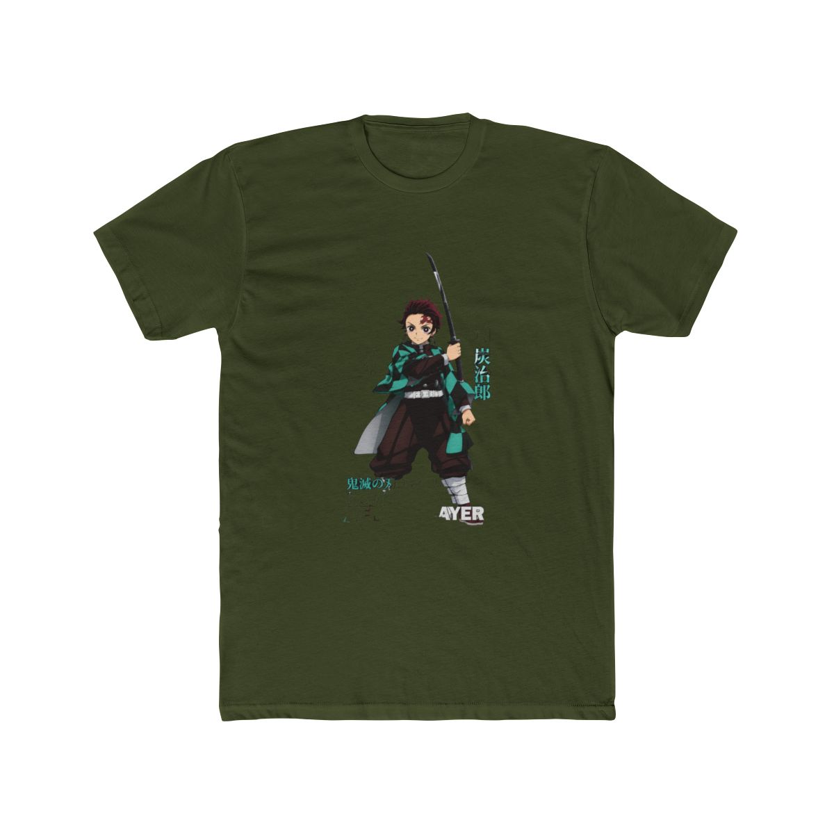 Demon Slayer: Kimetsu No Yaiba Tanjiro Magazine Dark Wash T Shirt - alternate angle 3, merchandise