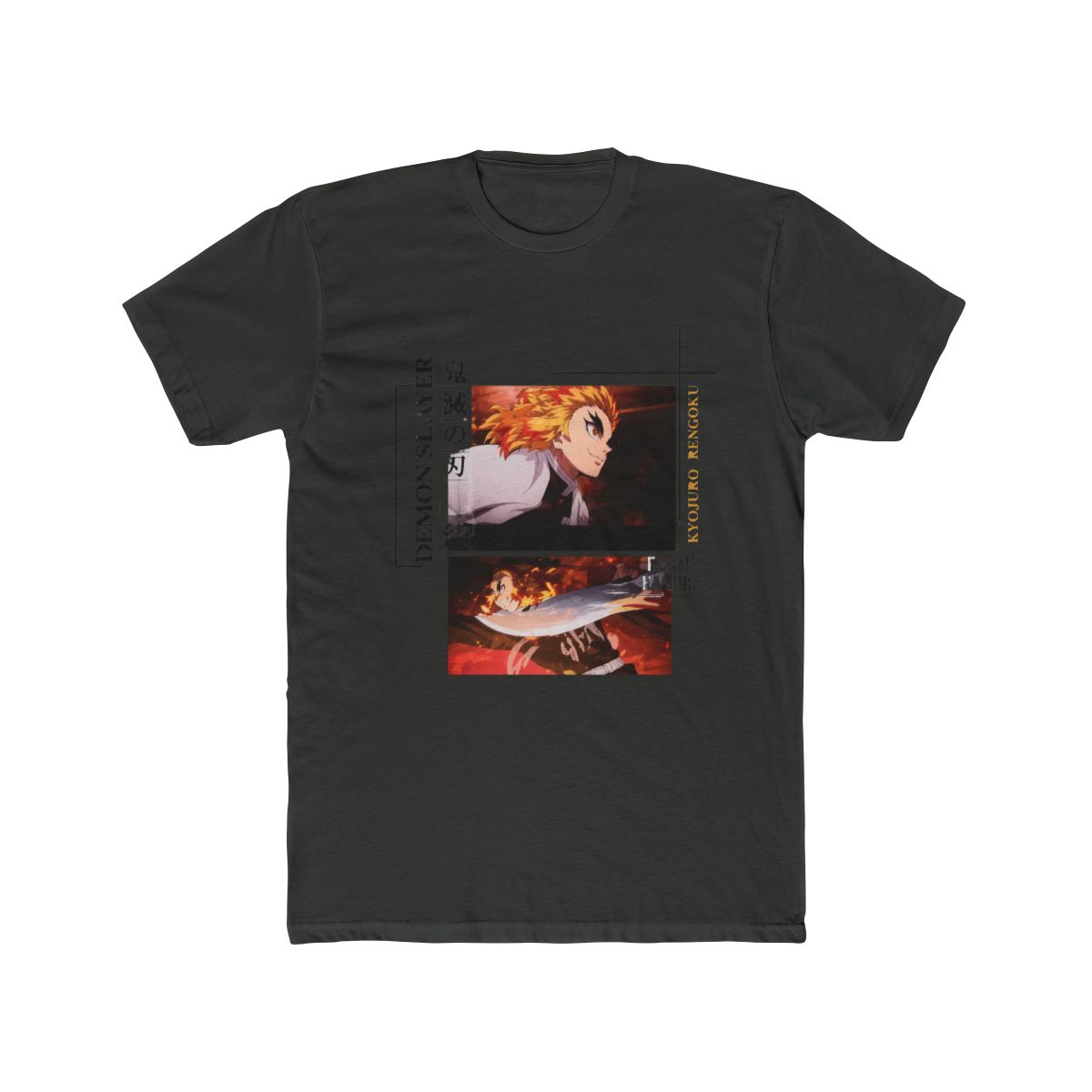 Demon Slayer: Kimetsu No Yaiba Rengoku Mugen Train Panels T Shirt - alternate angle 3, merchandise