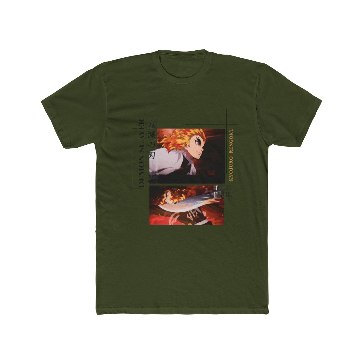 Demon Slayer: Kimetsu No Yaiba Rengoku Mugen Train Panels T Shirt - alternate angle 2, merchandise