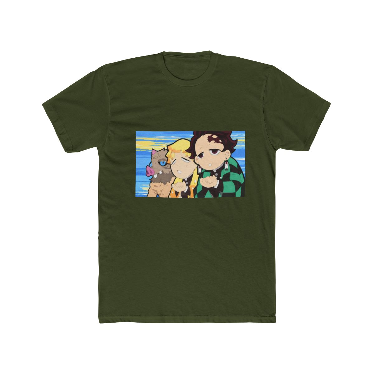 Demon Slayer: Kimetsu No Yaiba Trio Silly Face T Shirt - alternate angle 3, merchandise