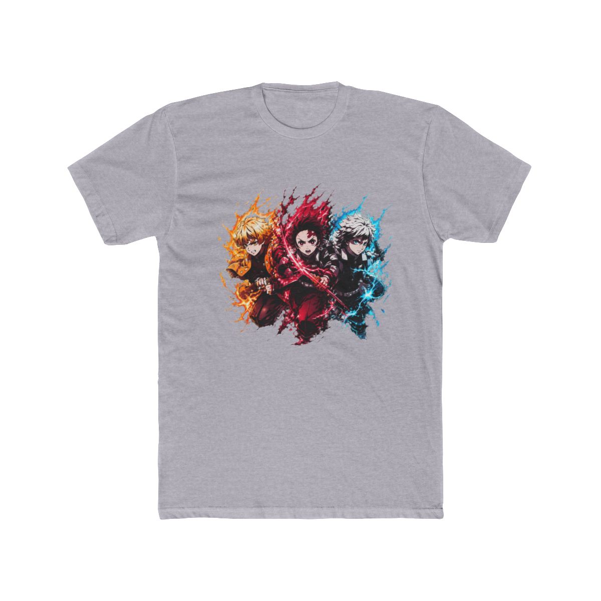 Demon Slayer Trio Anime Art T Shirt - alternate angle 3, merchandise