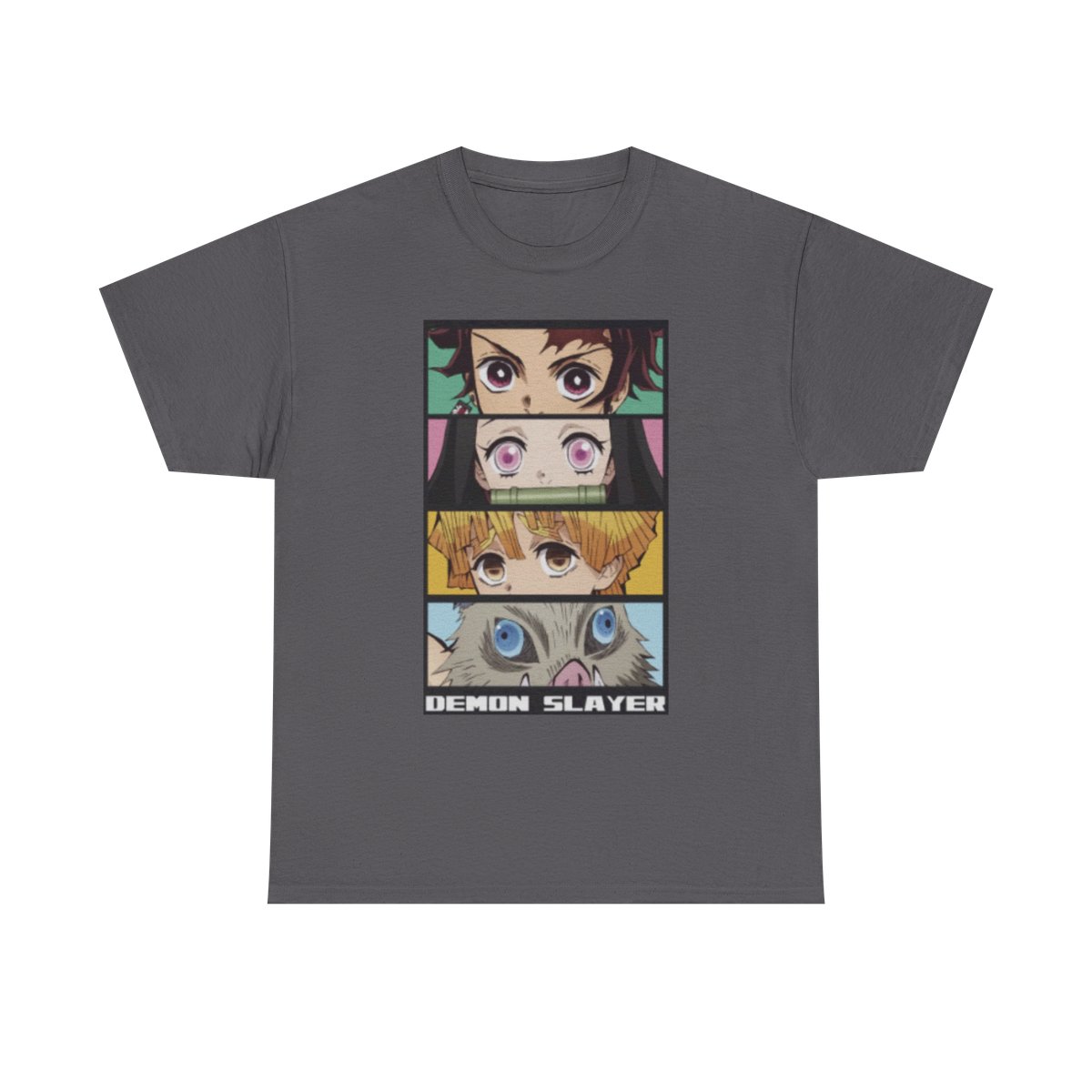 Demon Slayer Character Eyes T-Shirt | Anime Panel Tee Demon Slayer - alternate angle 1, merchandise