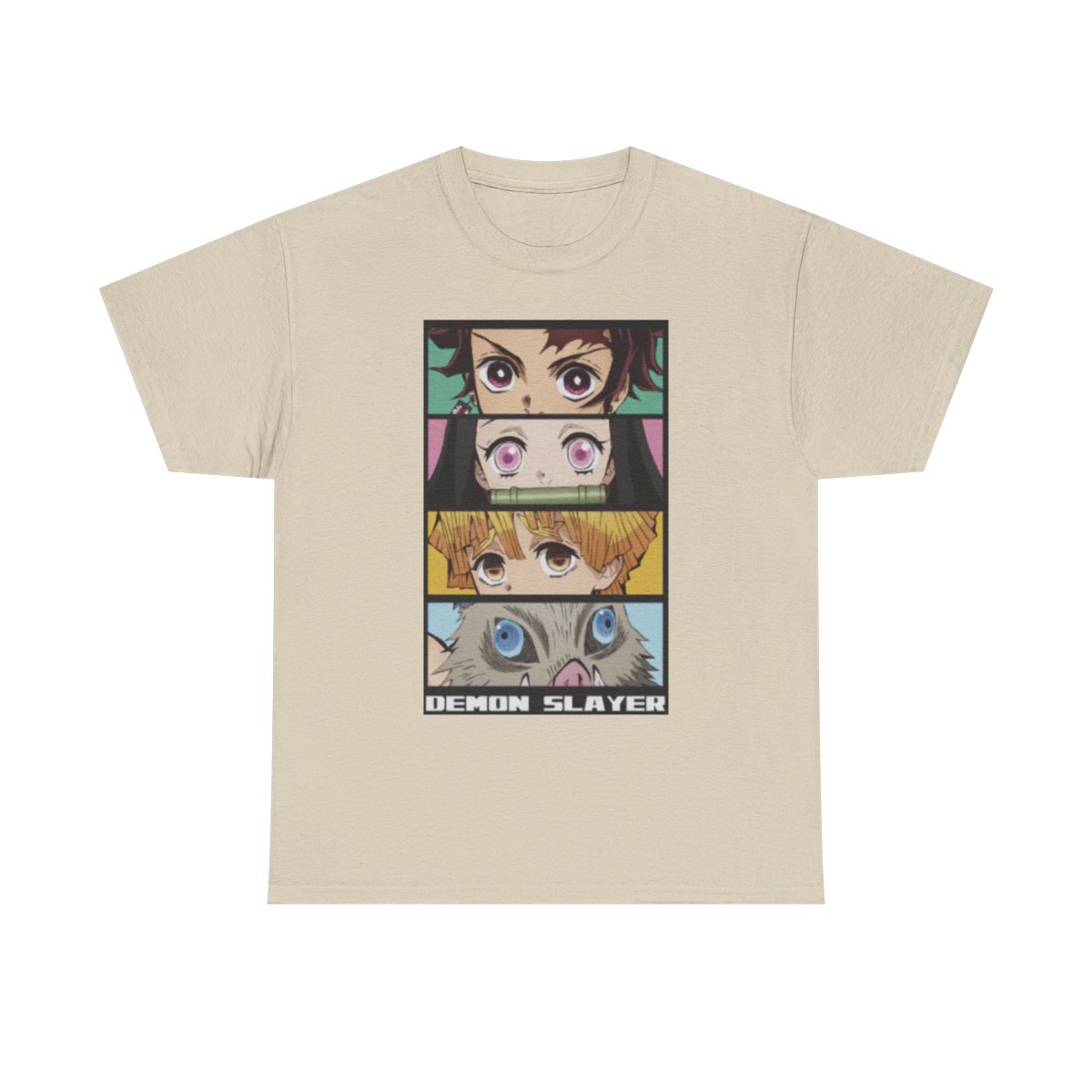 Demon Slayer Character Eyes T-Shirt | Anime Panel Tee Demon Slayer - alternate angle 5, merchandise