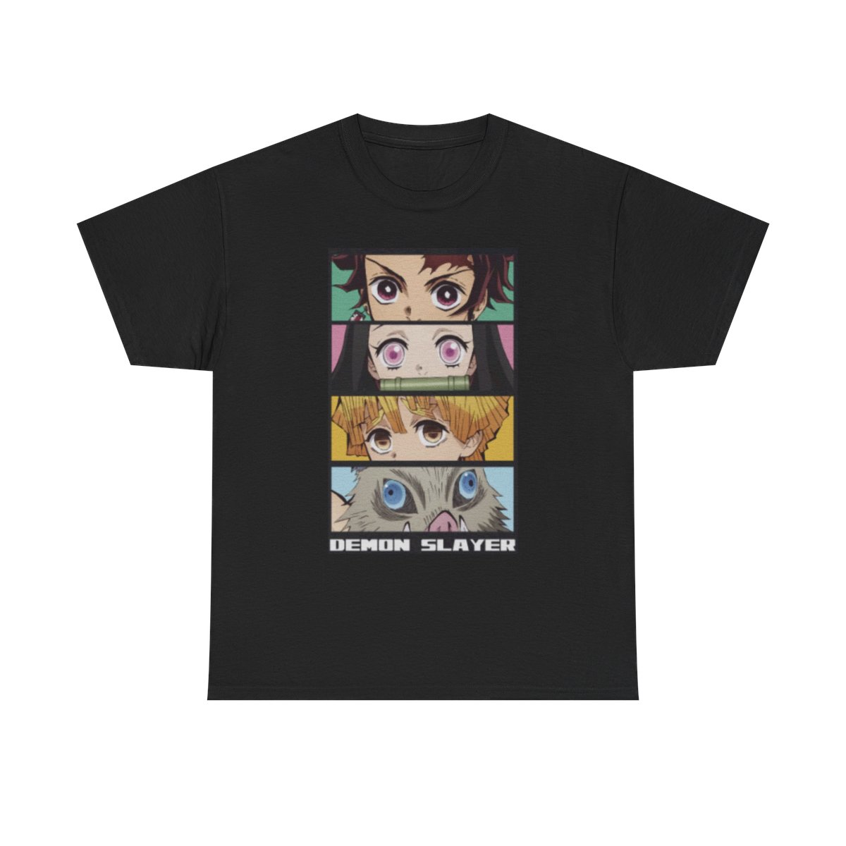 Demon Slayer Character Eyes T-Shirt | Anime Panel Tee Demon Slayer - alternate angle 2, merchandise