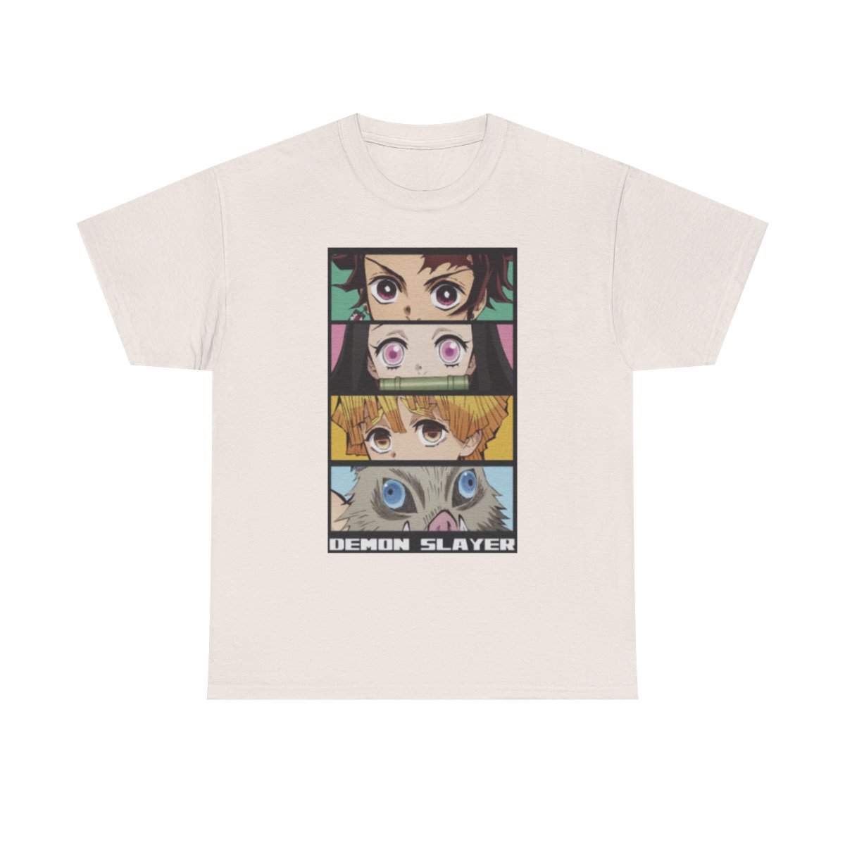 Demon Slayer Character Eyes T-Shirt | Anime Panel Tee Demon Slayer - alternate angle 3, merchandise