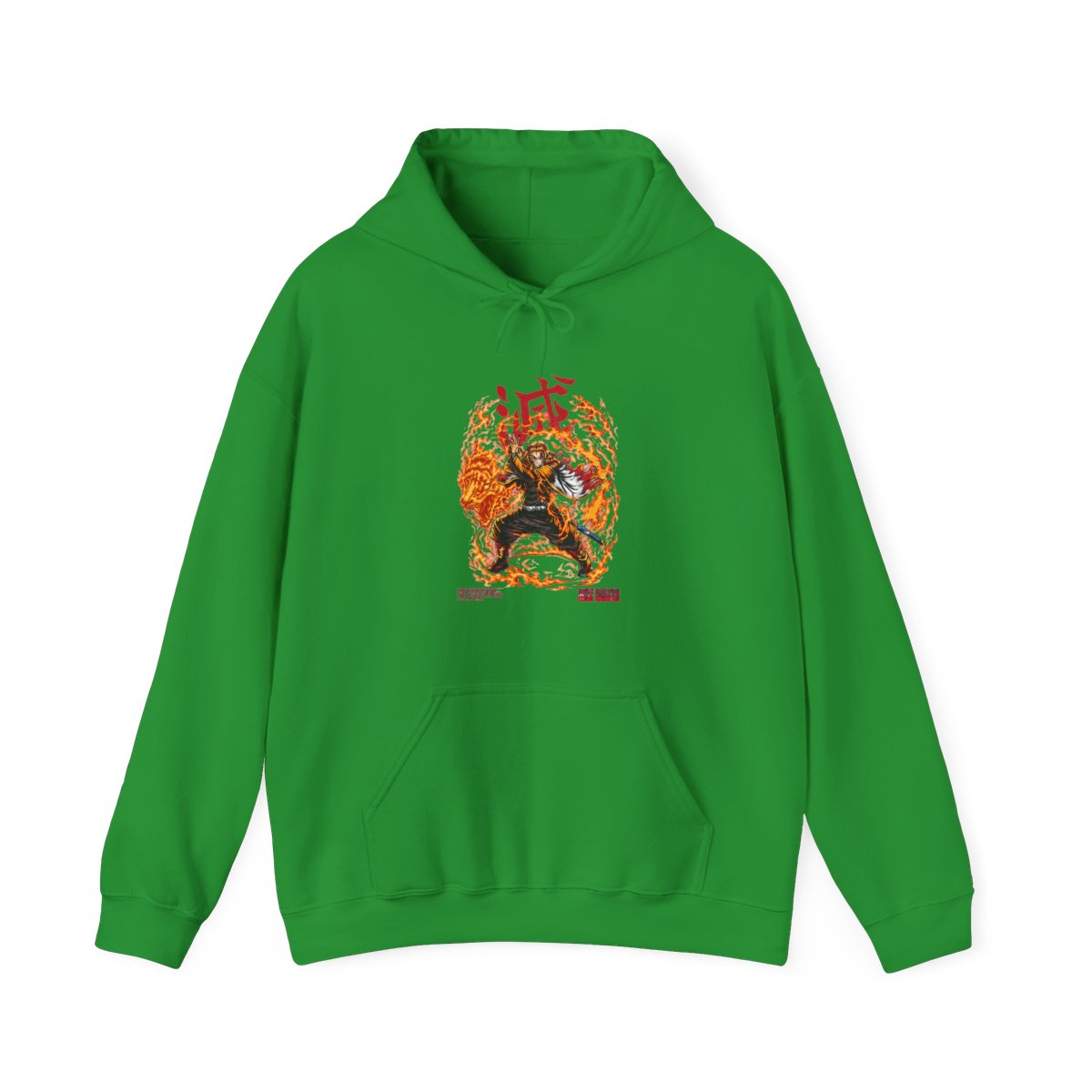 Rengoku Flame Hashira Demon Slayer Kimetsu no Yaiba Hoodie - alternate angle 2, merchandise
