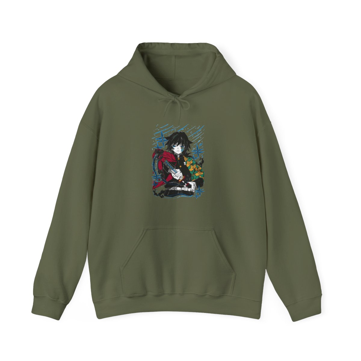 Giyu Tomioka Kimetsu no Yaiba Hoodie Upgraded Power | Demon Slayer - alternate angle 5, merchandise