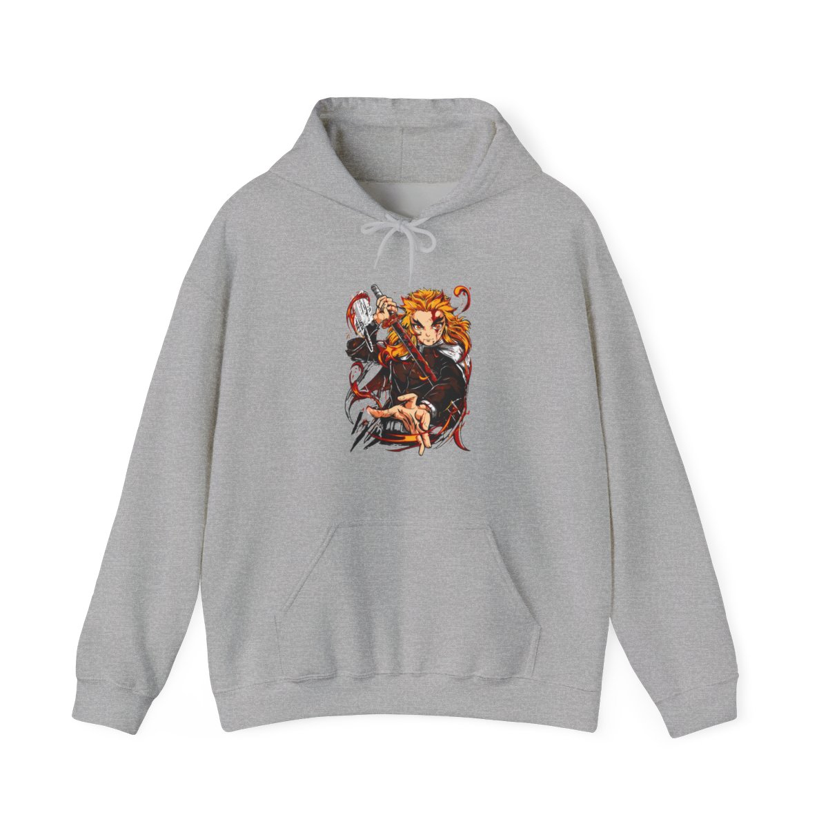 Rengoku Kimetsu no Yaiba Hoodie Flame Pillar | Demon Slayer - alternate angle 4, merchandise