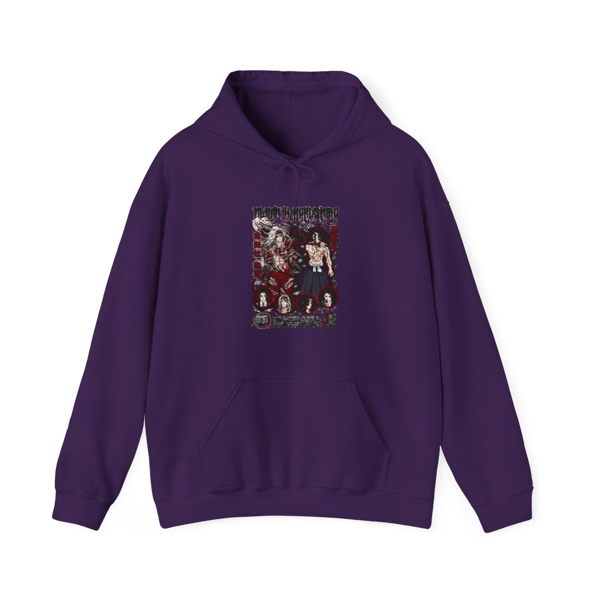 Muzan Kibutsuji Kimetsu no Yaiba Hoodie Throne Lord | Demon Slayer - alternate angle 2, merchandise