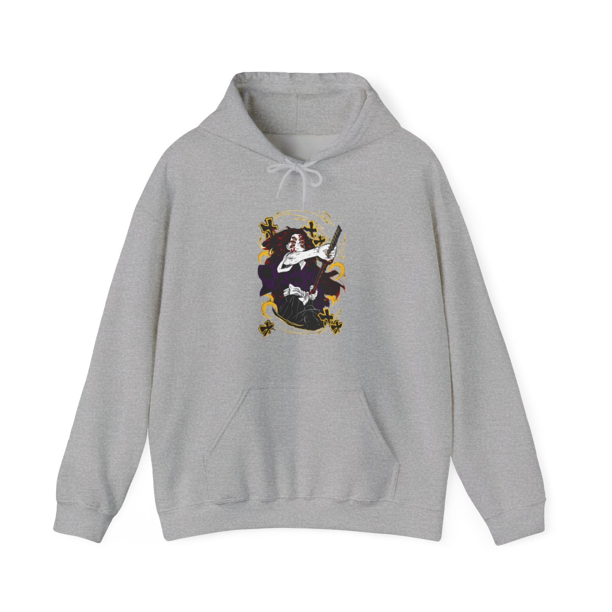Kimetsu no Yaiba Hoodie Upper Moon Kokushibo Crescent | Demon Slayer - alternate angle 5, merchandise