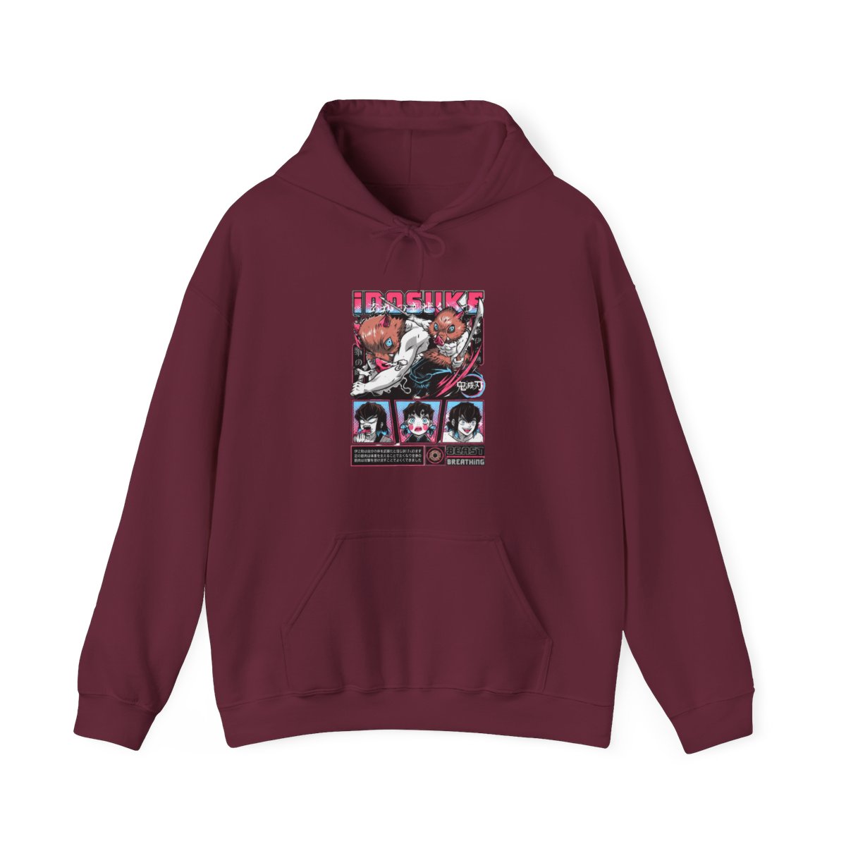 Inosuke Hashibira Demon Slayer Hoodie Wild Fighter - alternate angle 3, merchandise