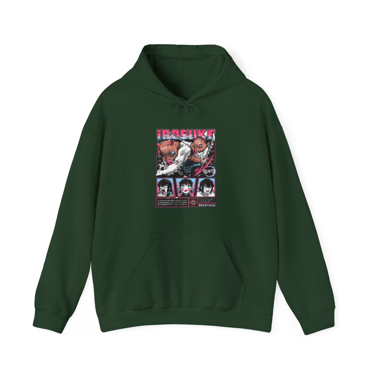 Inosuke Hashibira Demon Slayer Hoodie Wild Fighter - alternate angle 4, merchandise