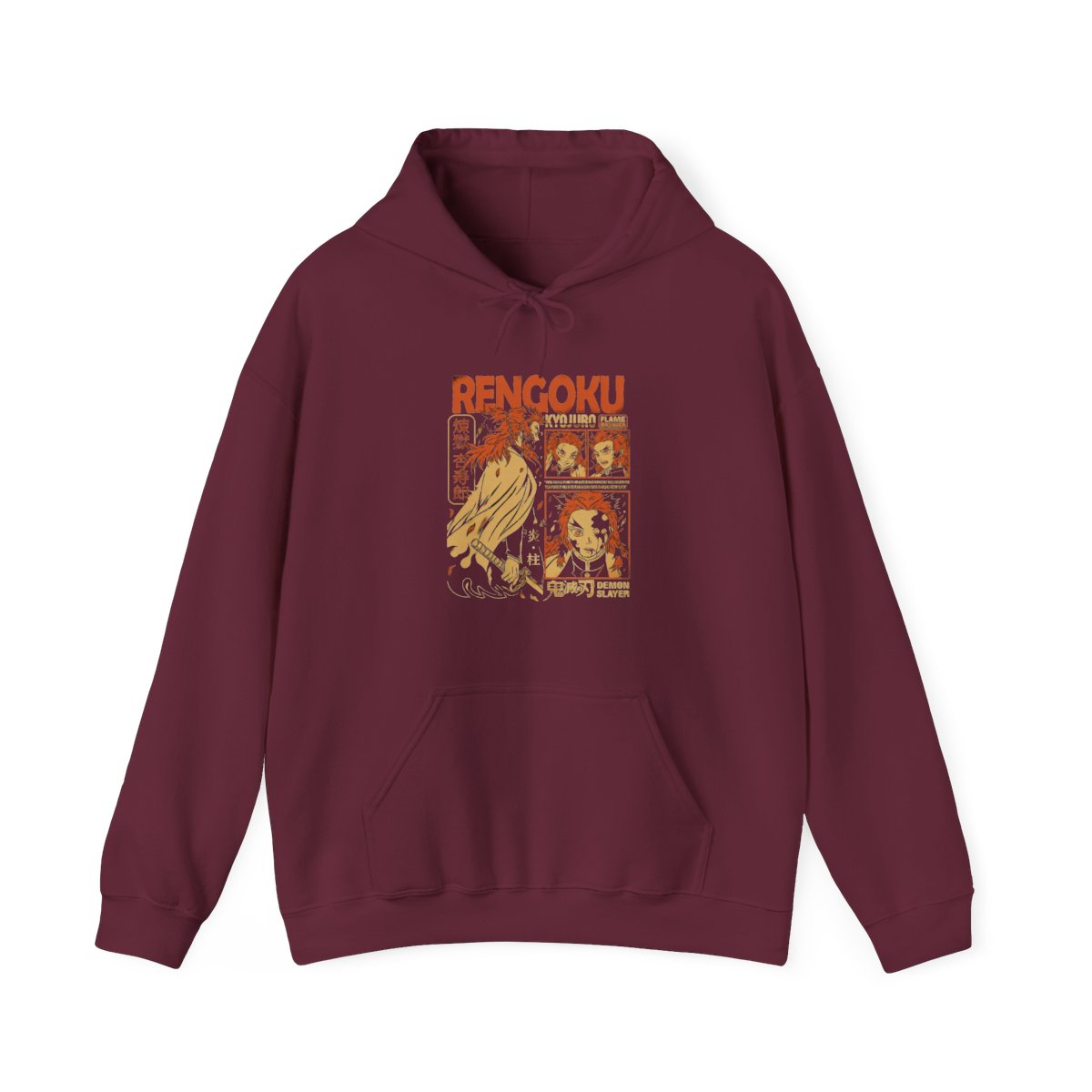 Rengoku Demon Slayer Hoodie Flame Hashira - alternate angle 4, merchandise