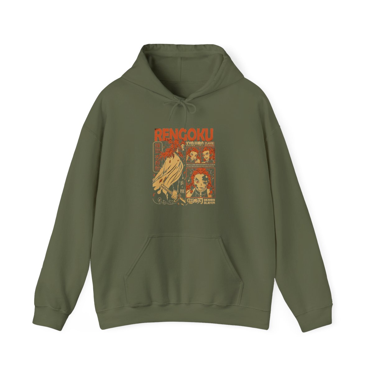 Rengoku Demon Slayer Hoodie Flame Hashira - alternate angle 5, merchandise