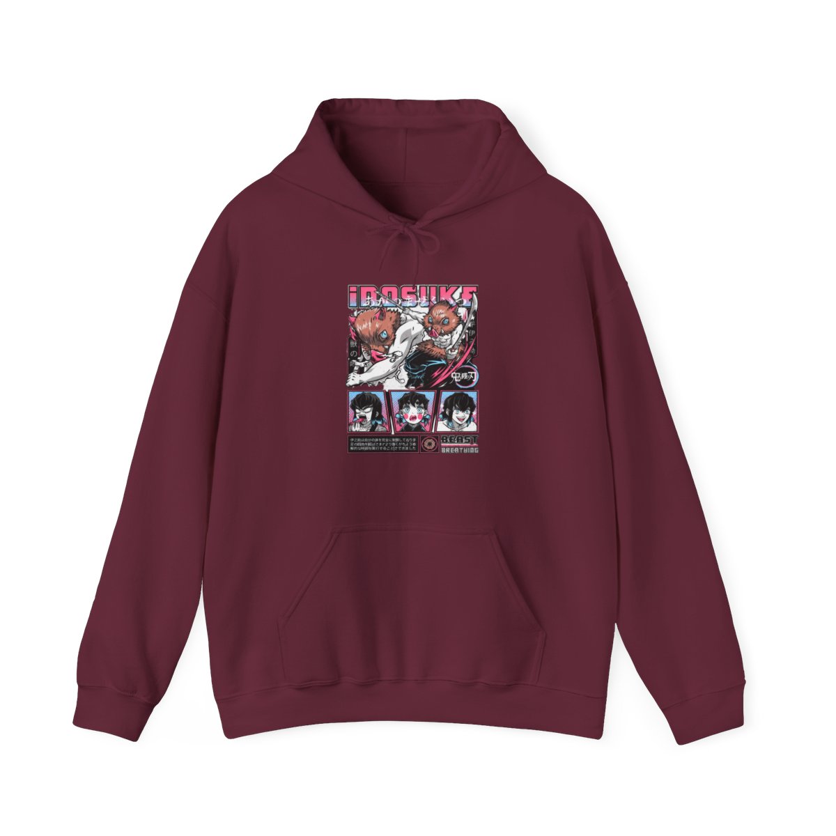 Inosuke Hashibira Kimetsu no Yaiba Hoodie Epic Battle | Demon Slayer - alternate angle 5, merchandise