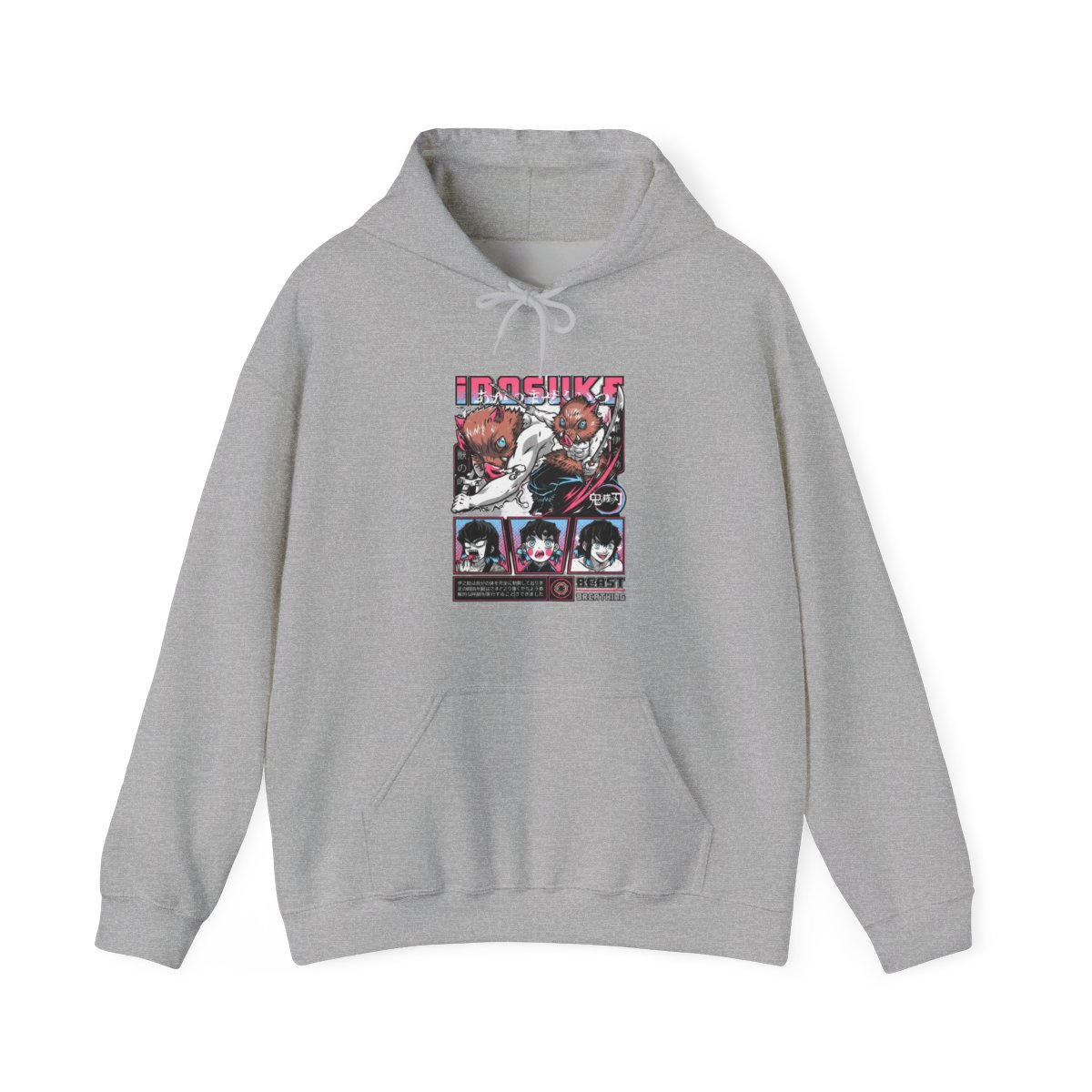 Inosuke Hashibira Kimetsu no Yaiba Hoodie Epic Battle | Demon Slayer - alternate angle 5, merchandise