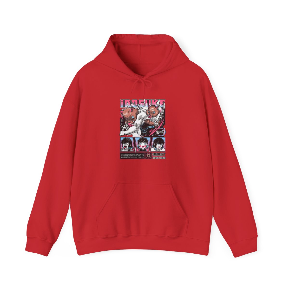 Inosuke Hashibira Kimetsu no Yaiba Hoodie Epic Battle | Demon Slayer - alternate angle 3, merchandise