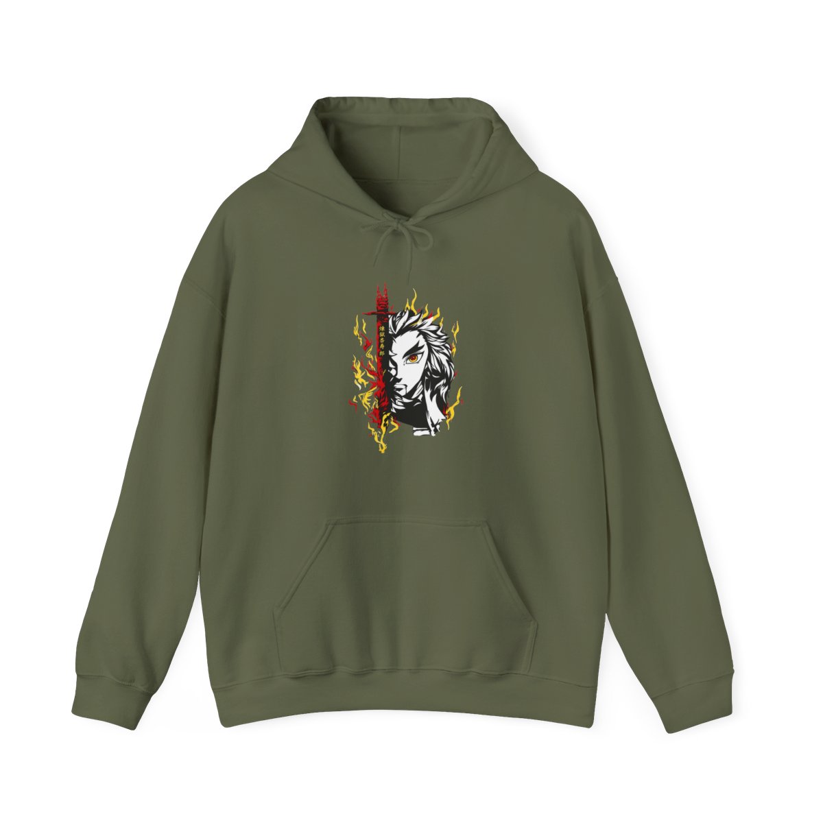 Kyojuro Rengoku Demon Slayer Flame Breathing Hoodie - alternate angle 5, merchandise